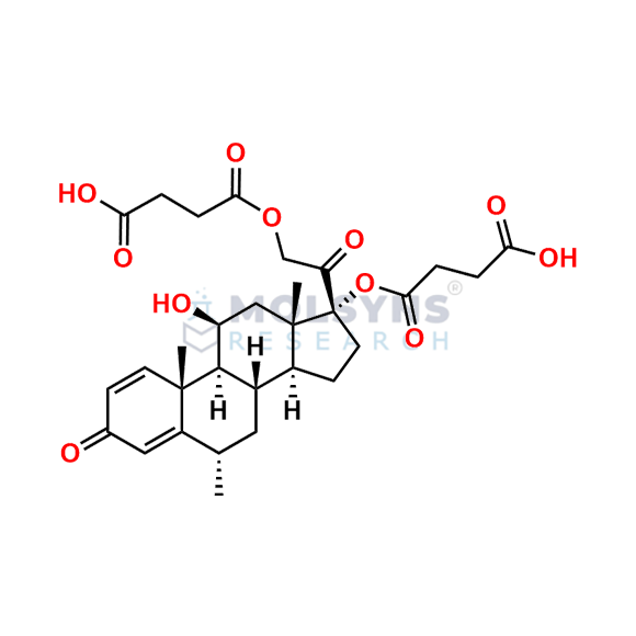 Methylprednisolone 17, 21-disuccinate